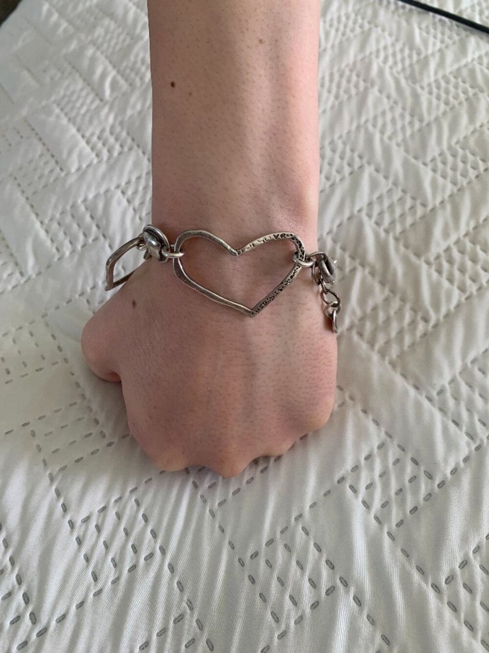 Sterling Silver Open Heart Island Cowgirl Bracelet